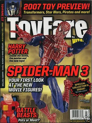 Toyfare: The Toy Magazine issue 117 Spider-Man (Red and Blue Costume) Cover