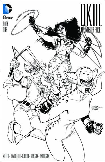 Dark Knight III: The Master Race issue 1-PL Terry Dodson Zapp! Comics Black & White Cover