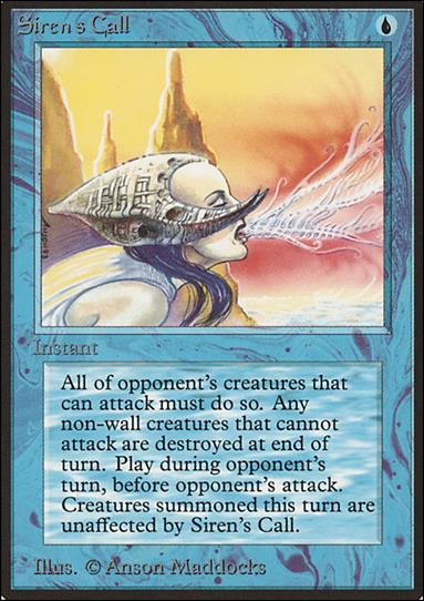 Magic the Gathering: Limited Edition Beta (Base Set) card 78 Siren's Call