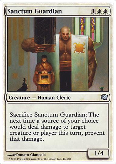 Magic the Gathering: 9th Edition (Base Set) card 40 Sanctum Guardian