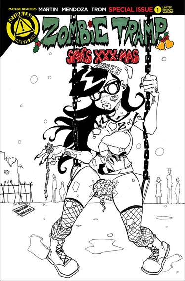 Zombie Tramp XXX-Mas Special issue 1-H Dan Mendoza AOD Collectables Sketch Cover 1/500