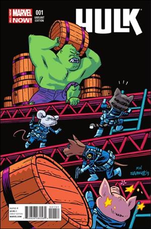 Hulk (2014) issue 1-D Chris Samnee Animal Cover