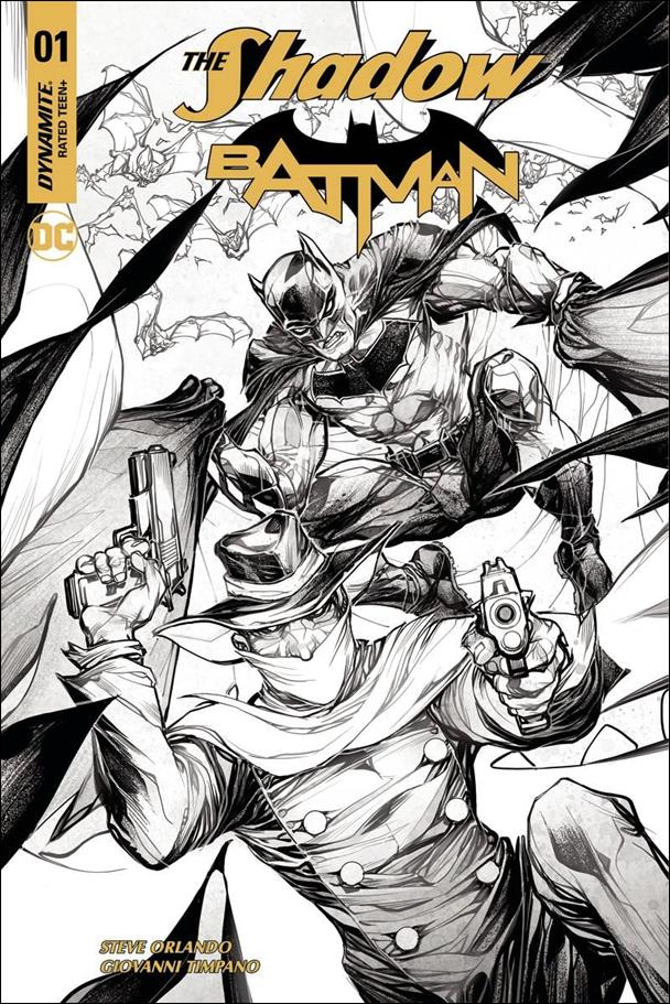 Shadow / Batman issue 1-J Howard Porter 1:10 Black and White Cover