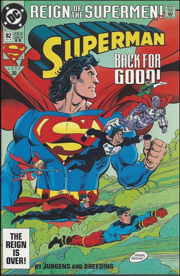 Superman (1987) issue 82-D Yellow & Blue Logo Standard Cover (2nd Printing)