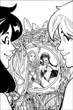 Red Sonja and Vampirella Meet Betty and Veronica issue 9-F Laura Braga 1:7 Black & White Virgin Cover