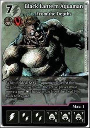 DC Comics Dice Masters War of Light card 139-B Black Lantern Aquaman: From the Depths (Full Art)