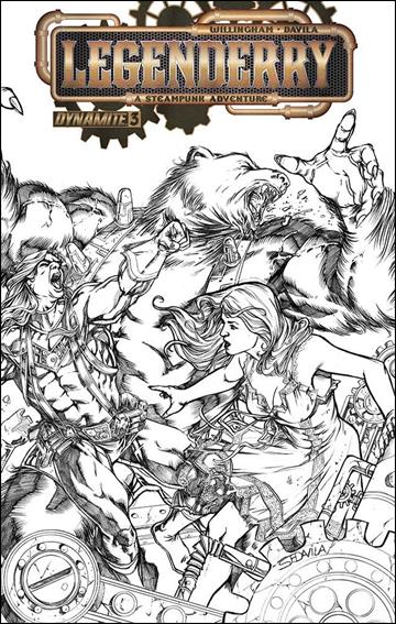Legenderry: A Steampunk Adventure issue 3-F Sergio Fernandez Davila Wraparound B&W Cover