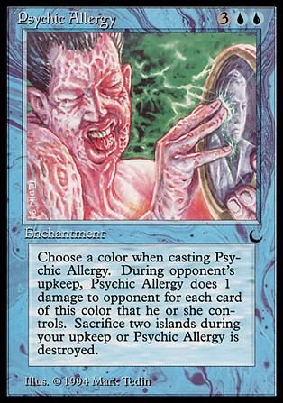Magic the Gathering: The Dark (Base Set) card 34 Psychic Allergy