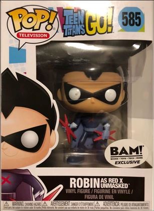 POP! Television figure 585 Robin as Red X (Unmasked) BAM Exclusive