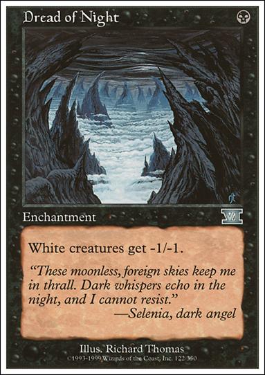 Magic the Gathering: 6th Edition (Base Set) card 122 Dread of Night