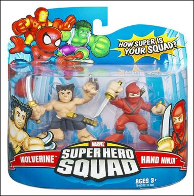 Marvel Super Hero Squad figure 36 Wolverine (Samurai) and Hand Ninja