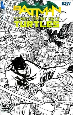 Batman/Teenage Mutant Ninja Turtles issue 1-MQ Cliff Chiang Midtown Comics Black & White Cover