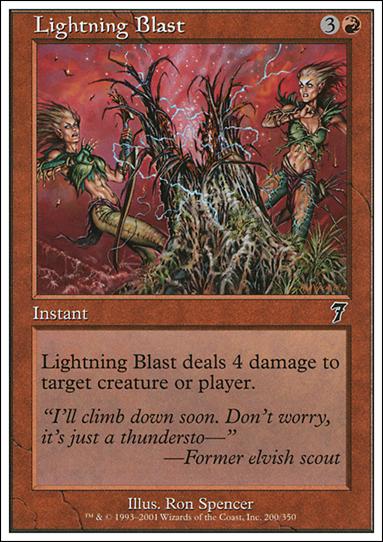 Magic the Gathering: 7th Edition (Base Set) card 200 Lightning Blast