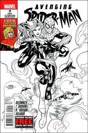 Avenging Spider-Man issue 9-B Black and White Cover (2nd Printing)