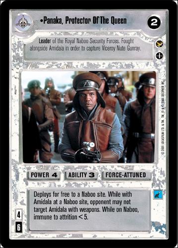 Star Wars: Theed Palace Limited (Base Set) card 88 Panaka, Protector Of The Queen