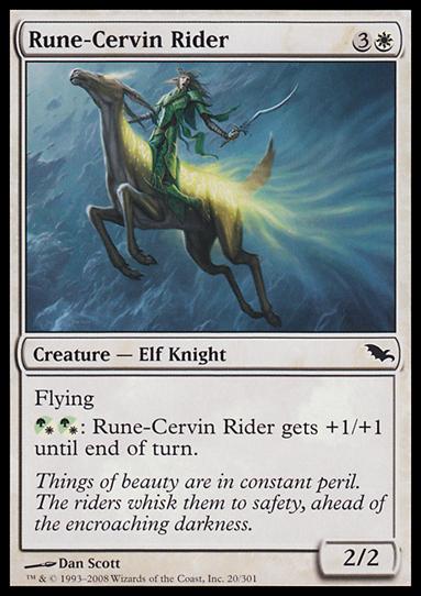 Magic the Gathering: Shadowmoor (Base Set) card 20 Rune-Cervin Rider