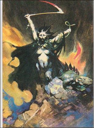 Frazetta (Base Set) card 30 Woman with a Scythe