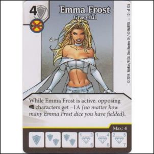 Marvel Dice Masters Uncanny X-Men  card 101 Emma Frost: Graceful