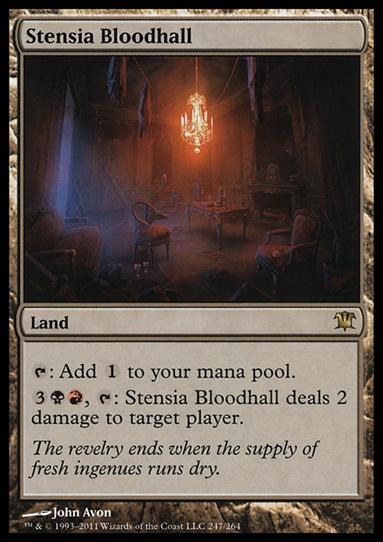 Magic the Gathering: Innistrad (Base Set) card 247 Stensia Bloodhall