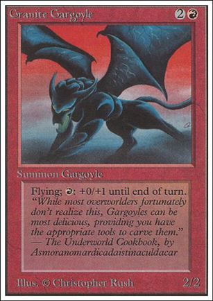 Magic the Gathering: Unlimited (Base Set) card 156 Granite Gargoyle