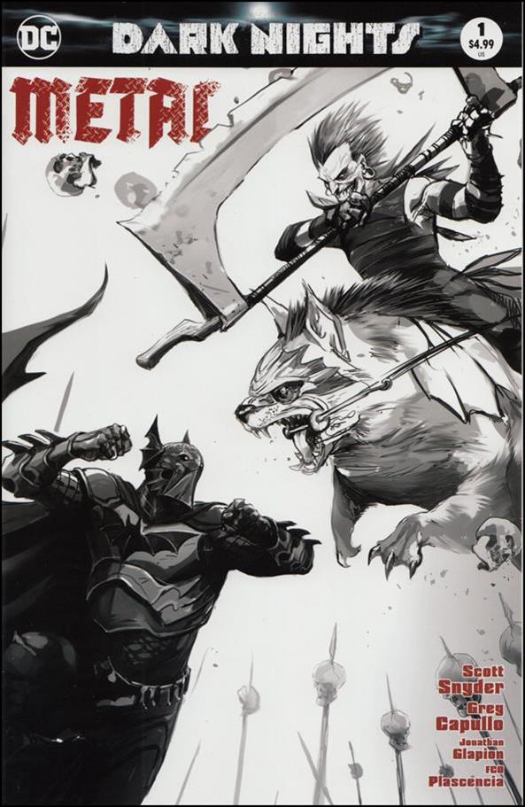 Dark Nights: Metal issue 1-J Francesco Mattina B&W Comic Mint Cover 1/1200