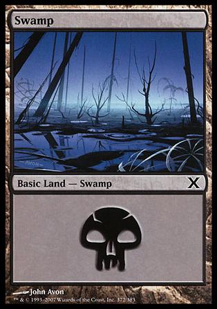 Magic the Gathering: 10th Edition (Base Set) card 372 Swamp