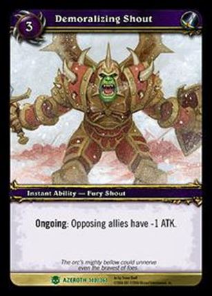World of Warcraft: Heroes of Azeroth (Base Set) card 140 Demoralizing Shout