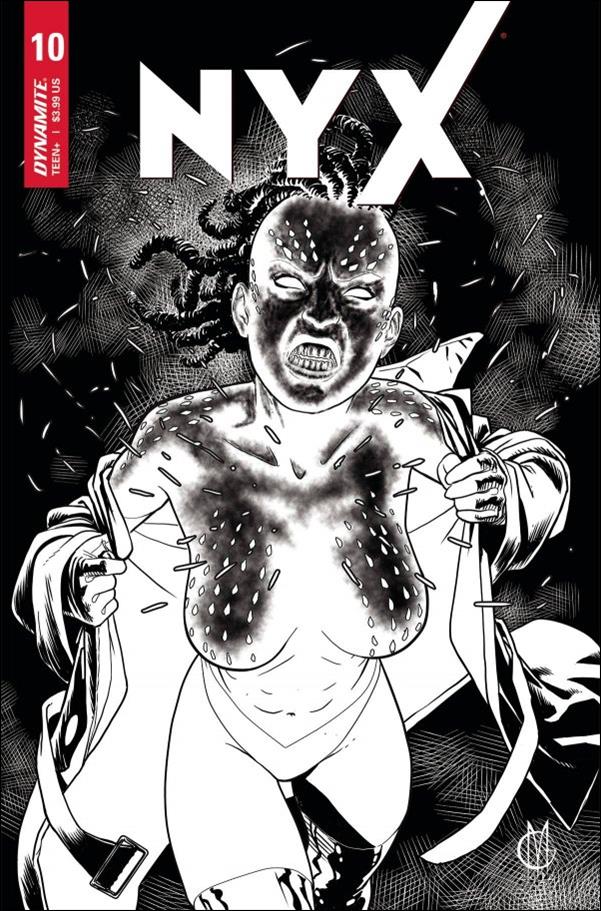 Nyx (2021) issue 10-F Giuseppe Matteoni Black and White 1:20 Cover