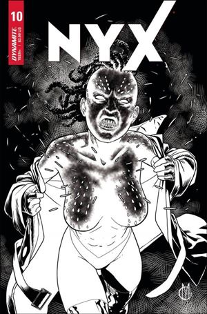 Nyx (2021) issue 10-F Giuseppe Matteoni Black and White 1:20 Cover