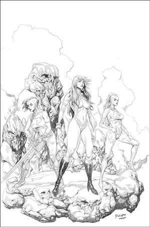 Sacred Six issue 10-L Raymund Bermudez 1:25 Black & White Virgin Cover