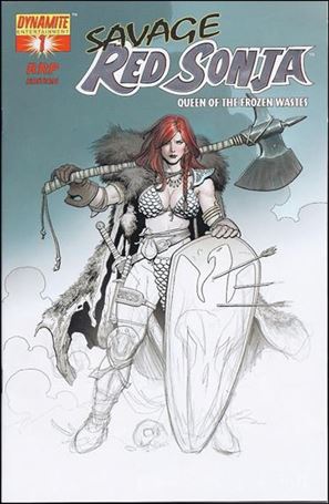 Savage Red Sonja: Queen of the Frozen Wastes issue 1-H Frank Cho Silver Foil RRP Cover