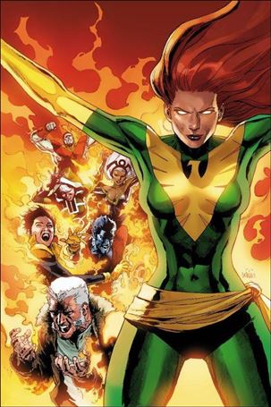 Phoenix Resurrection: The Return of Jean Grey issue 1-I Leinil Francis Yu 1:100 Green Costume Cover