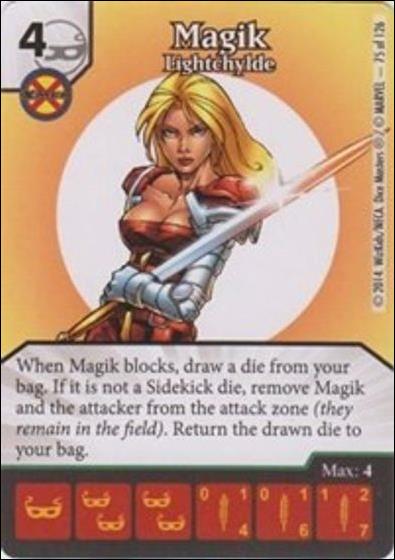 Marvel Dice Masters Uncanny X-Men  card 75 Magik: Lightchylde