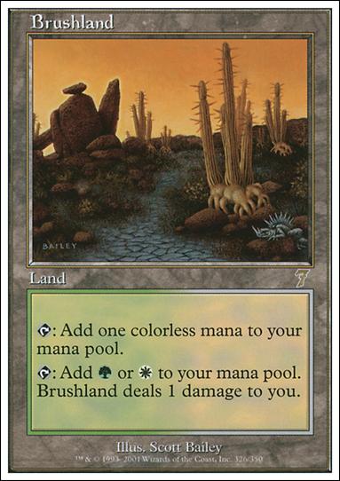 Magic the Gathering: 7th Edition (Base Set) card 326 Brushland
