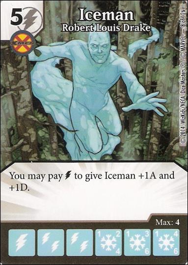 Marvel Dice Masters Uncanny X-Men  card 8 Iceman: Robert Louis Drake