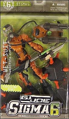 G.I. Joe: SIGMA 6 (Soldier Assortment) figure 16 Wet-Suit - Undersea Expert (Faces Left in Package)