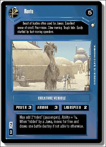 Star Wars: Special Edition Limited (Base Set) card 152 Ronto