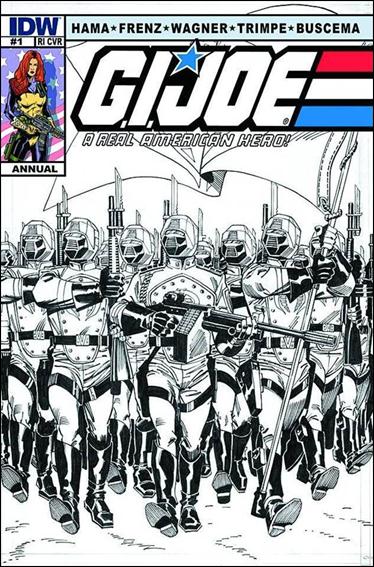G.I. Joe: A Real American Hero Annual issue 1-C Ron Frenz/Sal Buscema B&W 1:10 Cover