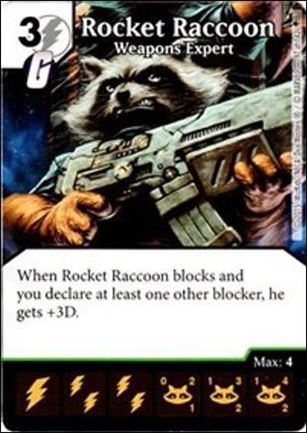 Marvel Dice Masters Age of Ultron  card 97 Rocket Raccoon: Weapons Expert 