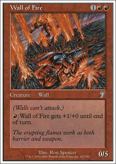 Magic the Gathering: 7th Edition (Base Set) card 227 Wall of Fire