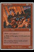 Magic the Gathering: 7th Edition (Base Set) card 227 Wall of Fire