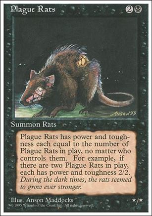 Magic the Gathering: 4th Edition (Base Set) card 154 Plague Rats