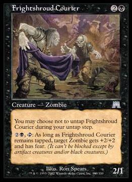 Magic the Gathering: Onslaught (Base Set) card 149 Frightshroud Courier