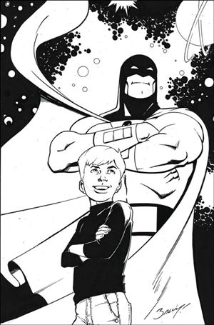 Space Ghost / Jonny Quest: Space Quest issue 4.00-L Mark Bagley Virgin B&W 1:15 Cover