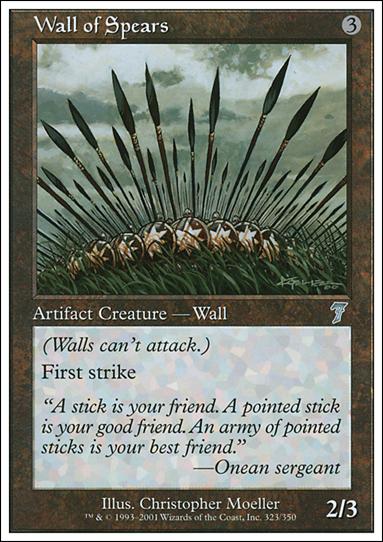 Magic the Gathering: 7th Edition (Base Set) card 323 Wall of Spears