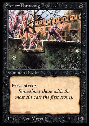 Magic the Gathering: Arabian Nights (Base Set) card 33 Stone-Throwing Devils