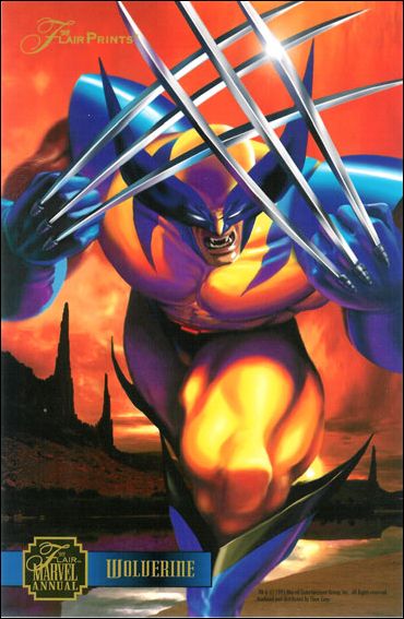 Marvel Annual Flair '95 (FlairPrint Subset) card 10 Wolverine