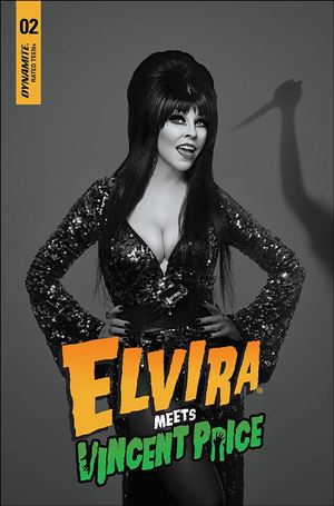 Elvira Meets Vincent Price issue 2-F 1:10 Black & White Photo Cover