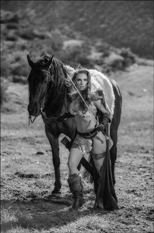 Red Sonja: Black White Red issue 4-E Black & White Cosplay Photo Cover