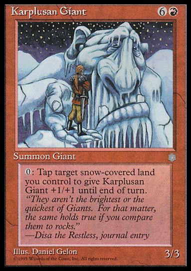Magic the Gathering: Ice Age (Base Set) card 196 Karplusan Giant